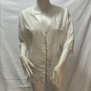 Elegant White Button-Up Blouse